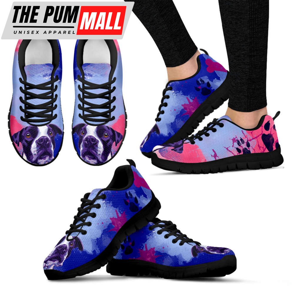 Pit Bull Running Shoes Women’s Tie Sneakers, Dog Sneakers, Gift For Dog Lover