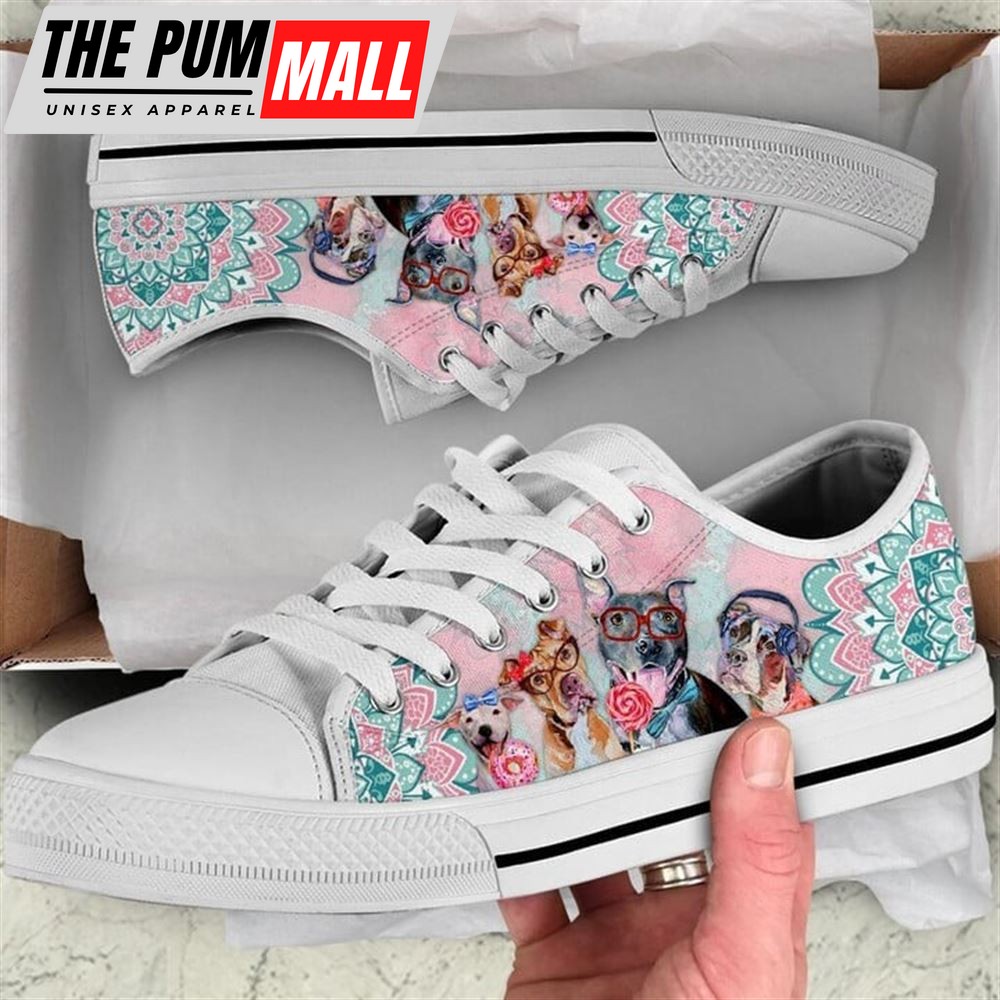 pitbull-dog-mandala-pink-canvas-low-top-shoes-low-top-shoes-mens-women-u2ajf28c Pitbull Dog Mandala Pink Canvas Low Top Shoes – Low Top Shoes Mens, Women