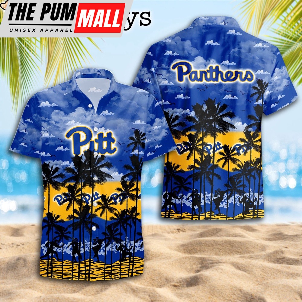 Pittsburgh Panthers Palms Tree Hawaiian Shirt