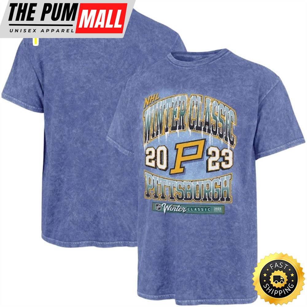 Pittsburgh Penguins 47 2025 NHL Winter Classic Rocker Vintage Tubular Blue T-shirt
