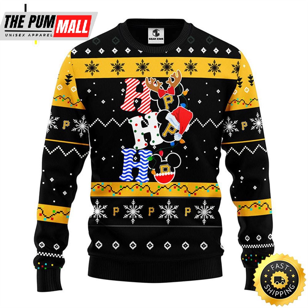 Pittsburgh Pirates Hohoho Mickey Christmas Ugly Sweater