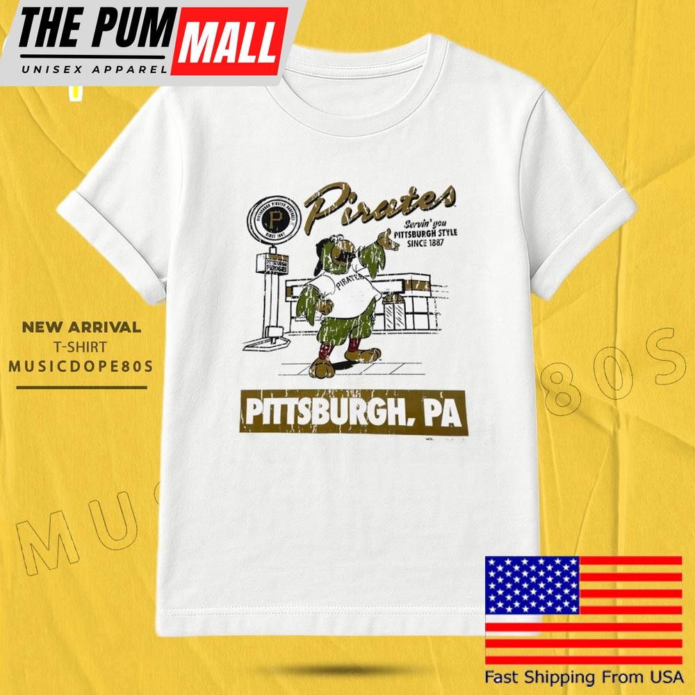 Pittsburgh Pirates Servin’ You Since 1887 Mascot T Shirt