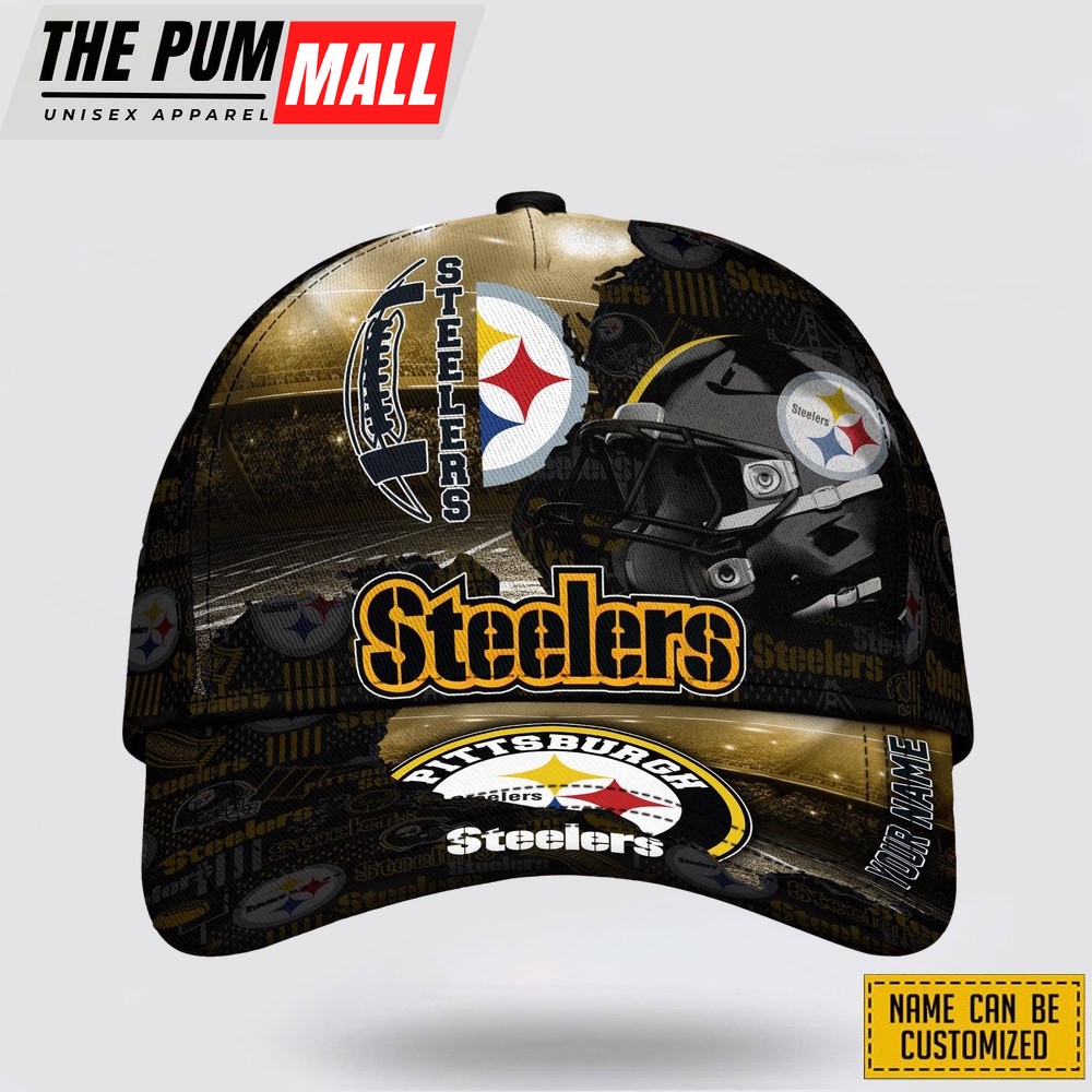 Pittsburgh Steelers All Over Printed Nfl Baseball Caps Custom Name Caps Gift For Football Fans