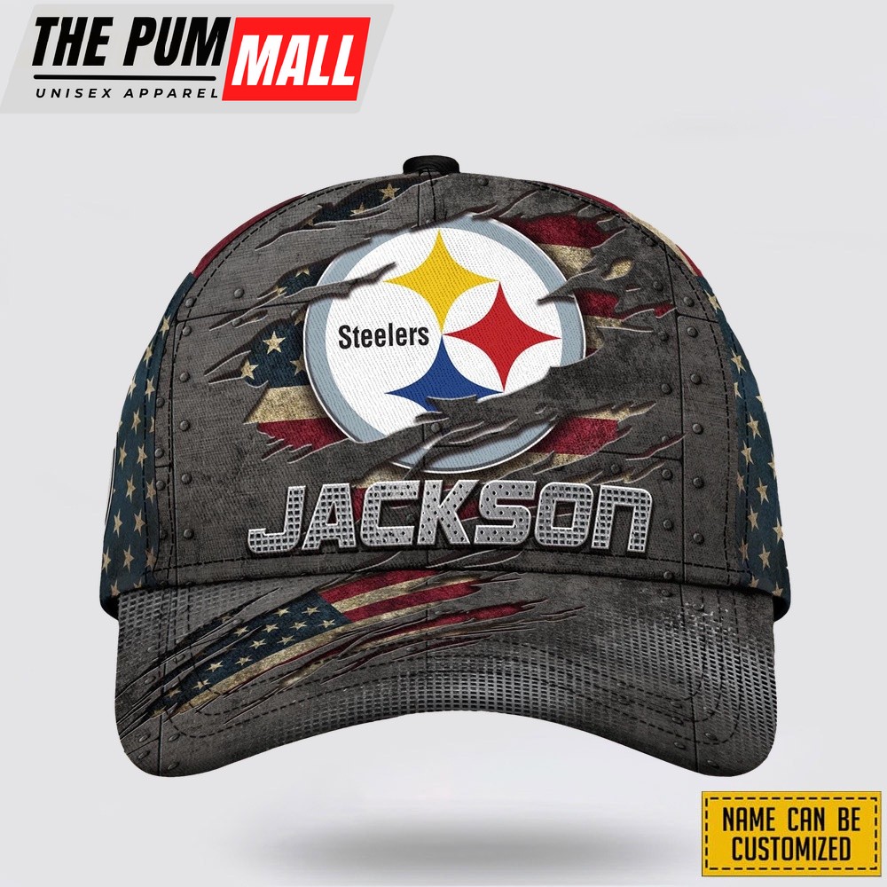 Pittsburgh Steelers All Over Printed Nfl Baseball Caps Custom Name Caps Limited Edition Gift