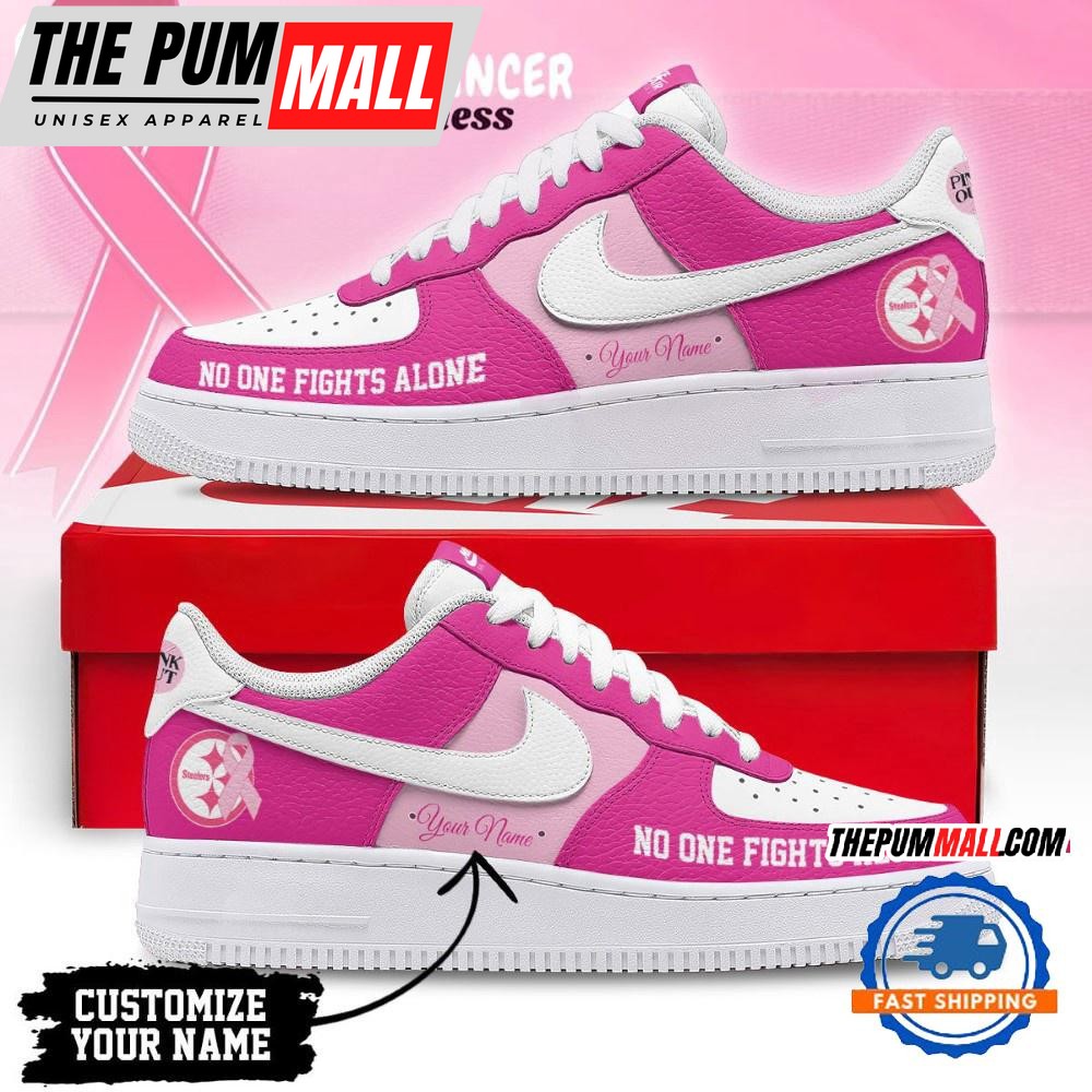 Pittsburgh Steelers Breast Cancer Awareness October Air Force 1 Shoes Sneaker