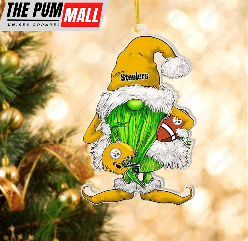 Pittsburgh Steelers Gnome Christmas Ornament Santa Xmas Tree Decoration Limited Edition