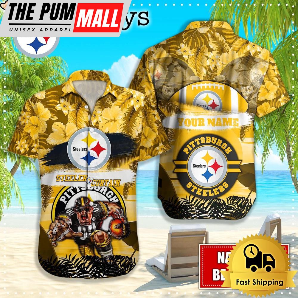 Pittsburgh Steelers Mascot Football Hawaiian Shirt, NFL Aloha Shirts