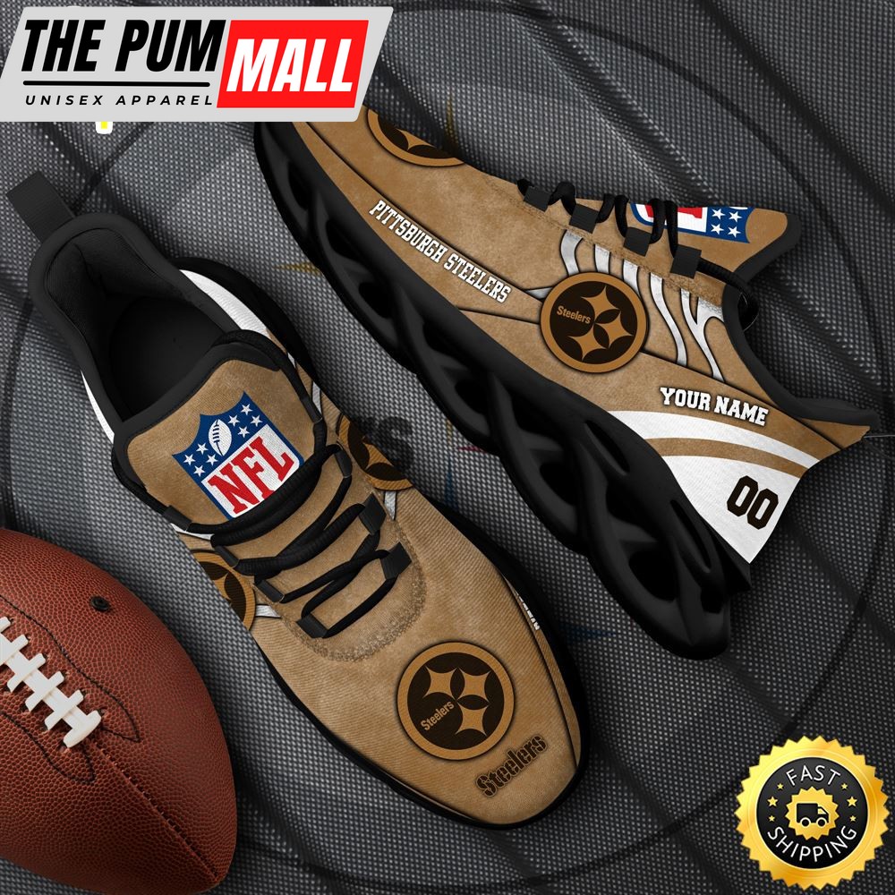 Pittsburgh Steelers NFL Clunky Shoes For Fans Custom Name And Number