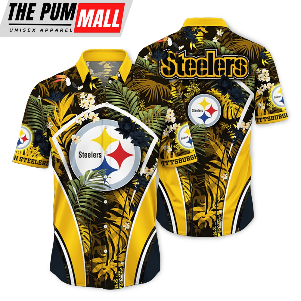 Pittsburgh Steelers NFL Flower Tropical Hawaiian Shirt