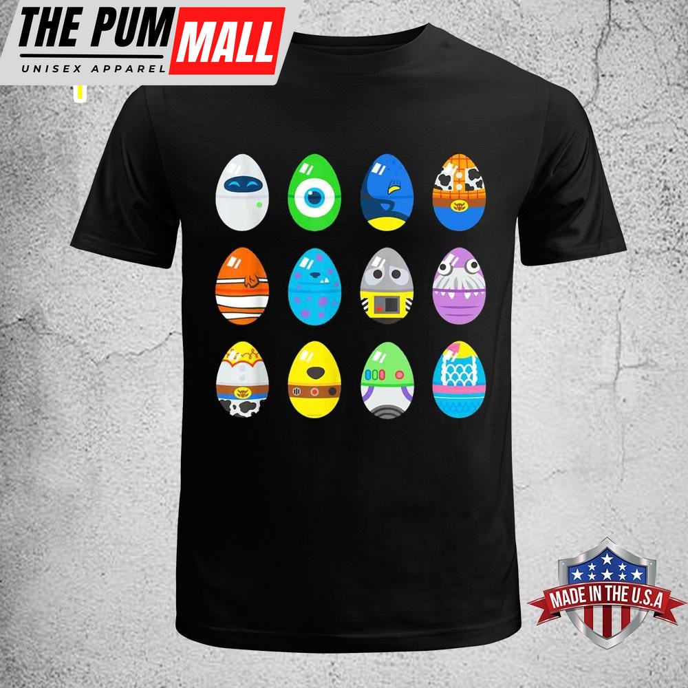 Pixar Classic Character Easter Eggs Funny Easter Shirt