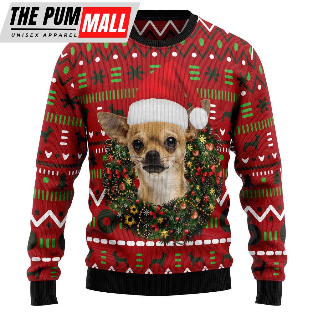 Playful Chihuahua Merry Christmas HZ92301 Ugly Christmas Sweater