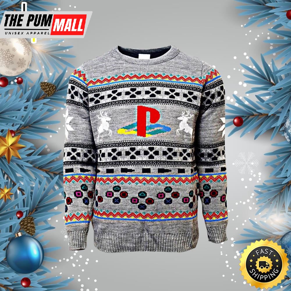 PlayStation Console Ugly Christmas Sweater