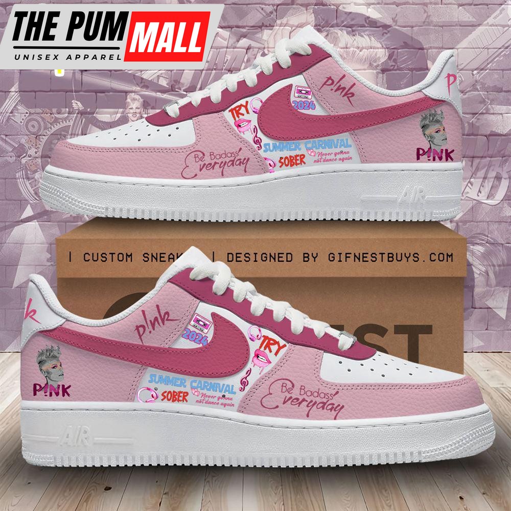 P!Nk Tour 2024 Air Force 1 Sneaker Gift For Christmas