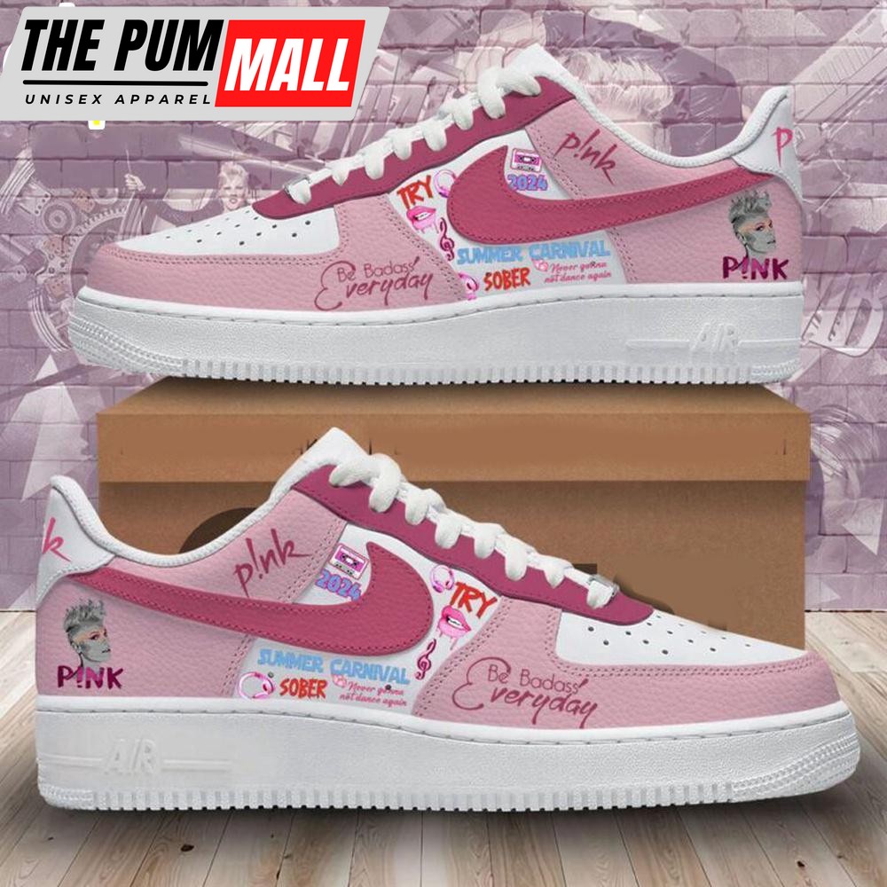 P!Nk Tour 2025 Air Force 1 Shoes For Fans
