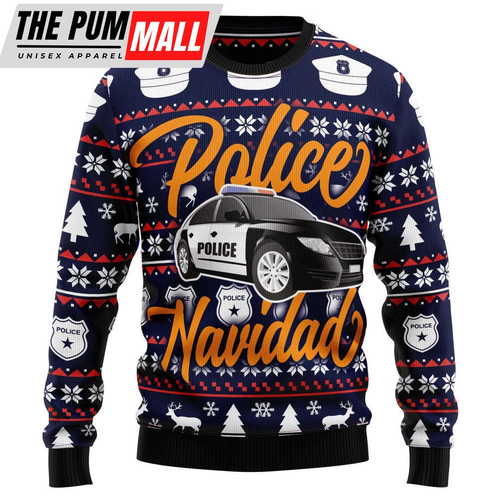 Police Navidad HT92401 Ugly Christmas Sweater – Noel Malalan Signature