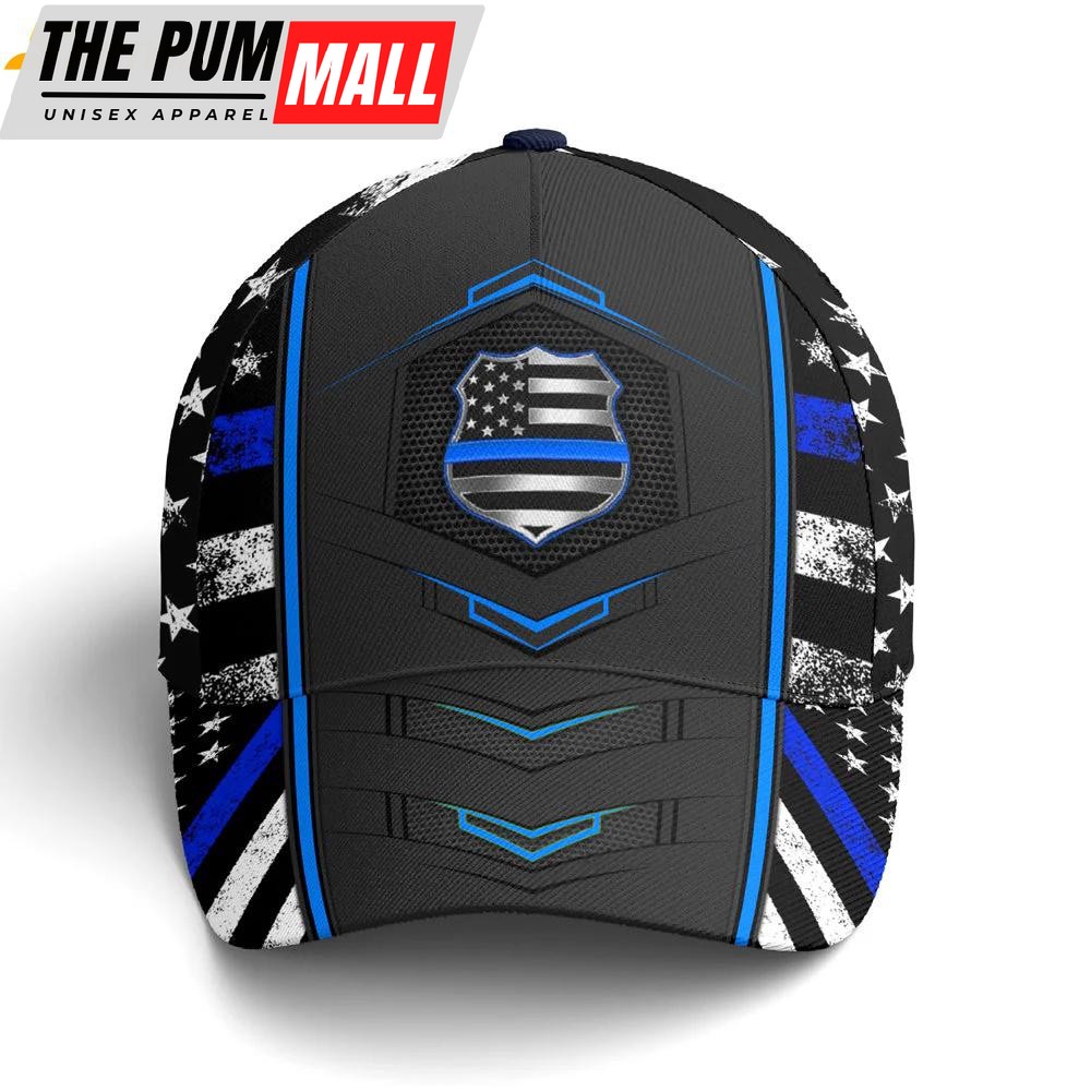 Police Vintage US Flag Classic Baseball Cap