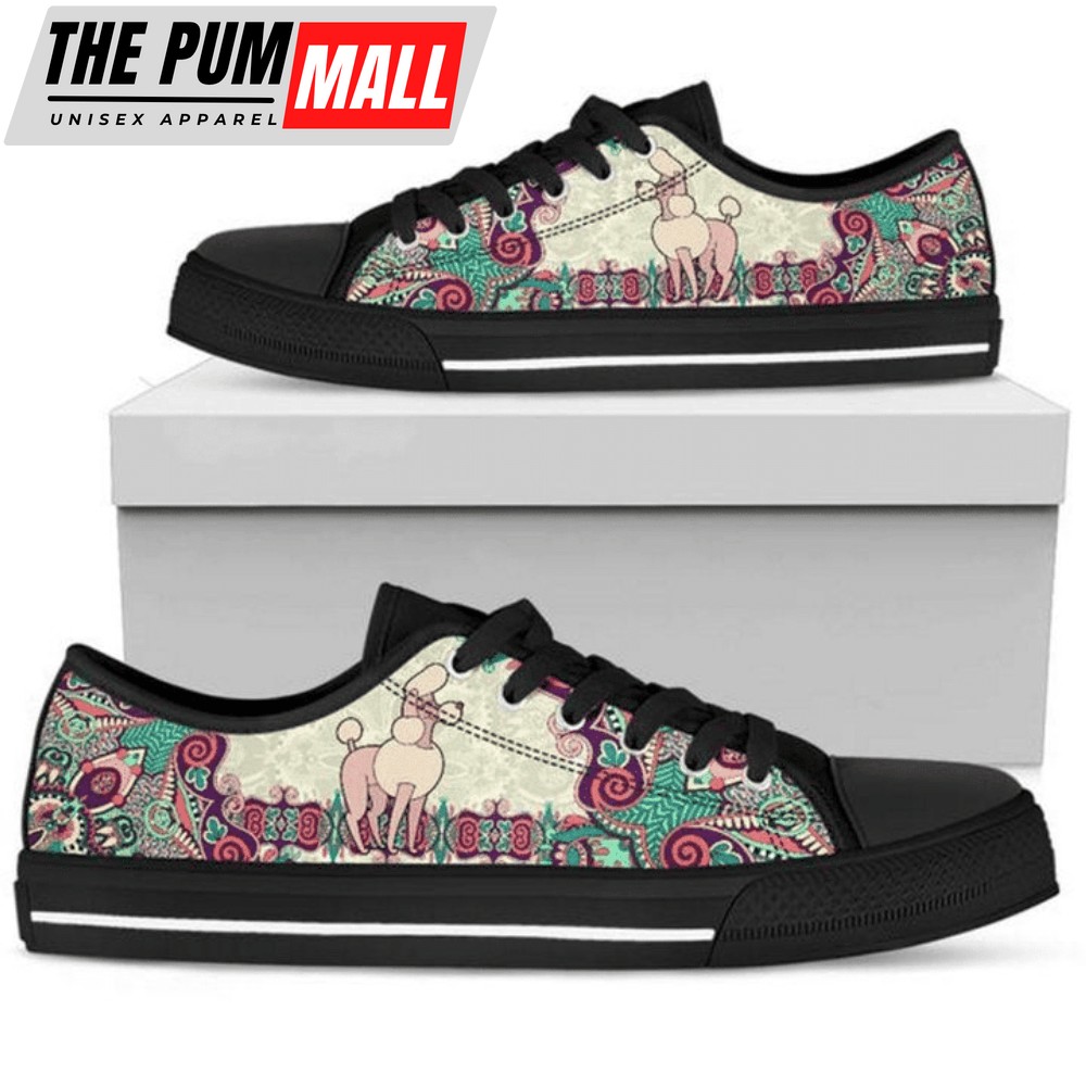 Poodle Dog Lover’s Low Top Shoes: Step Out in Poodle Passion