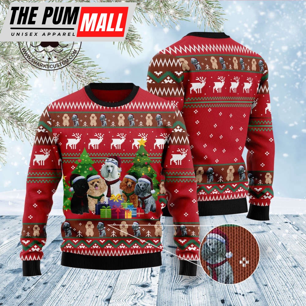 poodle-family-snow-d1011-ugly-christmas-sweater-noel-malala-signature-3sroo2h3 Poodle Family Snow D1011 Ugly Christmas Sweater – Noel Malala Signature