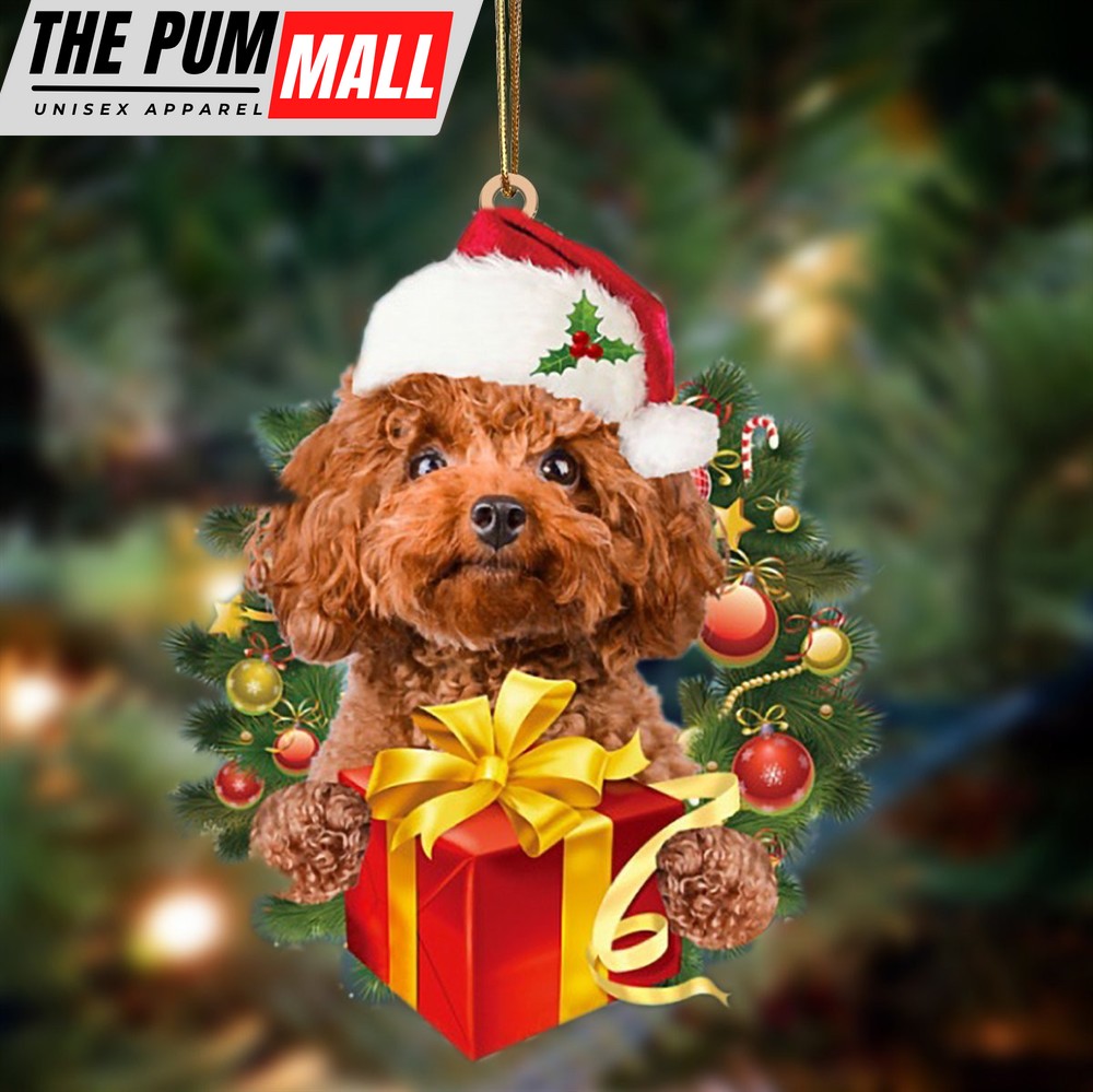 Poodle Give Gifts Hanging Ornament – Flat Acrylic Dog Ornament – Dog Lovers Gifts For Him Or Her Limited Edition