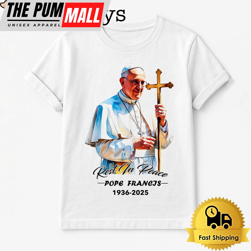 Pope Francis Catholic Tribute 1936 2025 T Shirt
