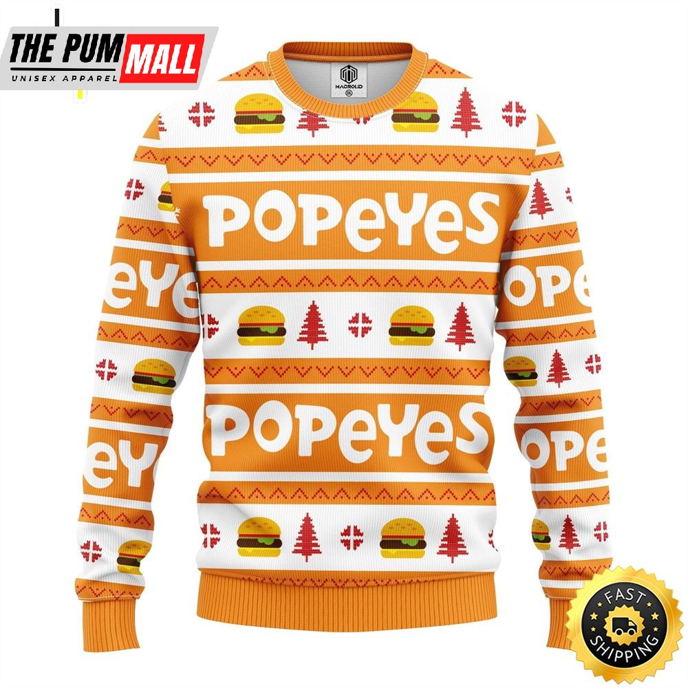 Popeyes Amazing Gift Idea Thanksgiving Gift Ugly Sweater