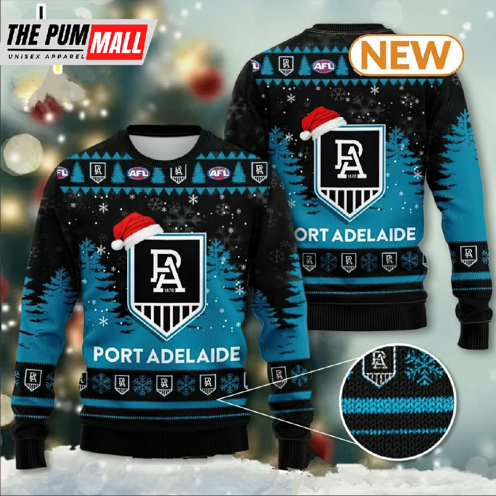 Port Adelaide FC Ugly Christmas Sweater Shirt, Sweatshirt