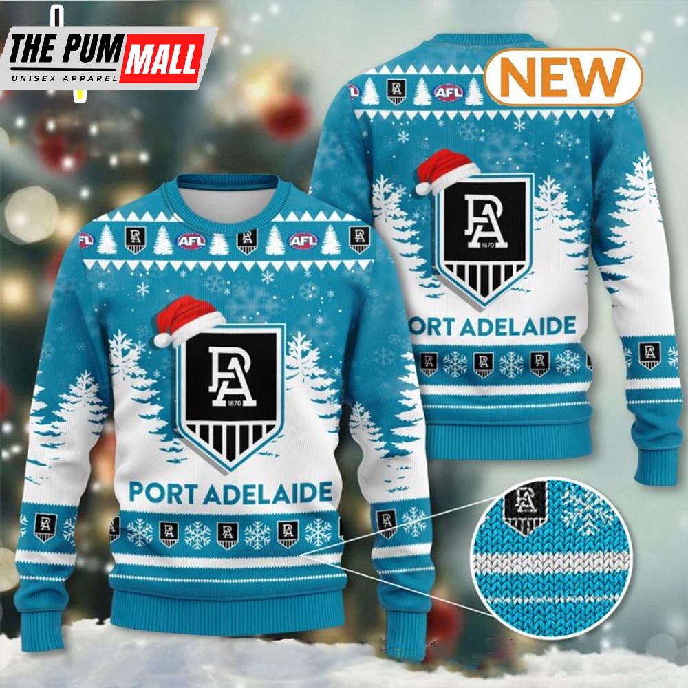Port Adelaide FC Ugly Christmas Sweater Shirt, Sweatshirt