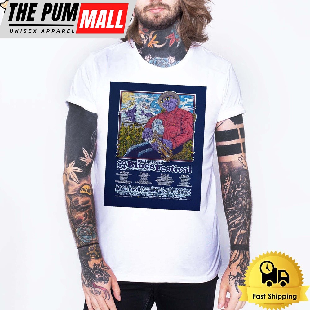 Portland Waterfront Blues Festival On July 2024 Unisex T-Shirt