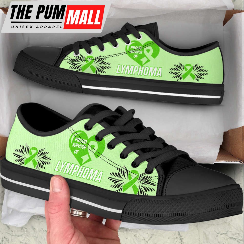 Poud Survivor Of Lymphoma Low Top Shoes Canvas Shoes – Cancer Awareness