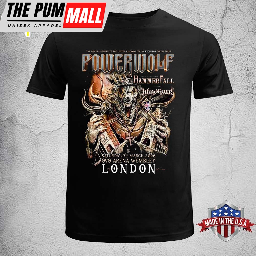 Powerwolf For Show In London UK At OVO Arena Wembley On March 7 2026 Unisex T-Shirt