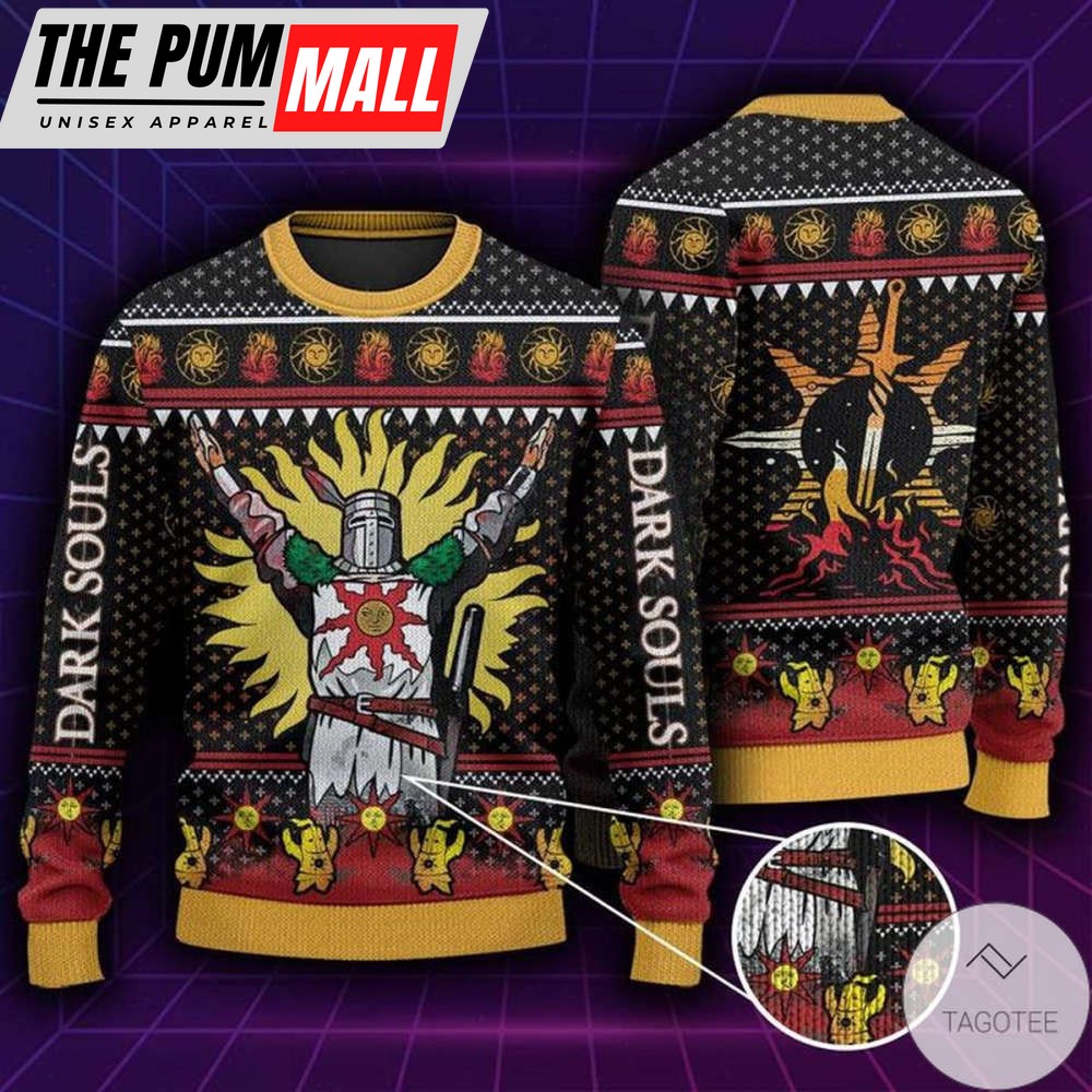 Praise The Sun with Bonfire: Unisex Ugly Christmas Sweater – Perfect Christmas Day Gift!