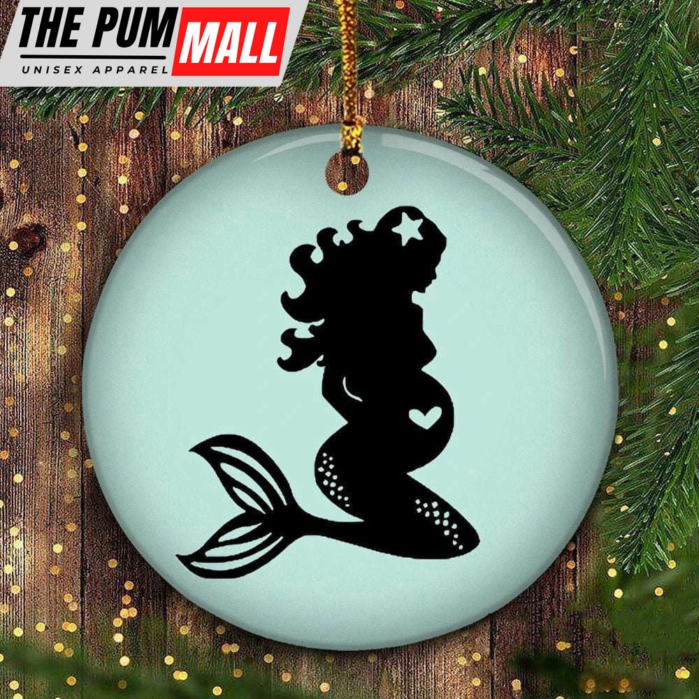 Pregnant Mermaid Ornament Christmas Ornament Baby Announcement Christmas Tree Decoration Set Limited Edition