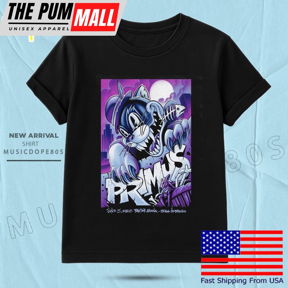 Primus At Baxter Arena In Omaha NE On June 2025 T Shirt