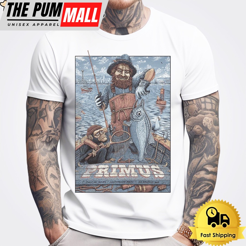Primus Live Concert July 18 2024 Marymoor Live Redmond WA T Shirt