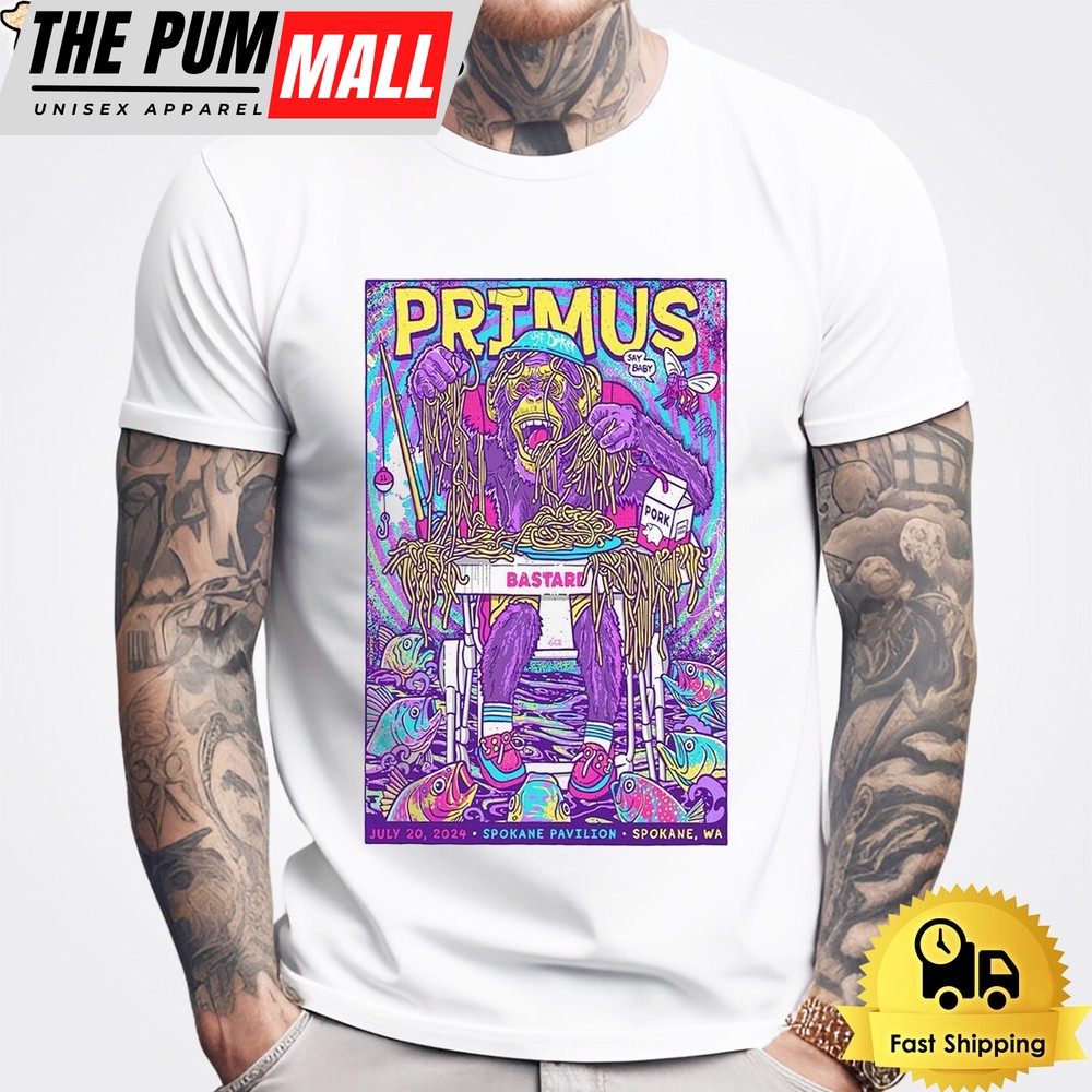 Primus Tour 2024 At The Spokane Pavilion In Spokane Wa On July 20 Unisex T-shirt