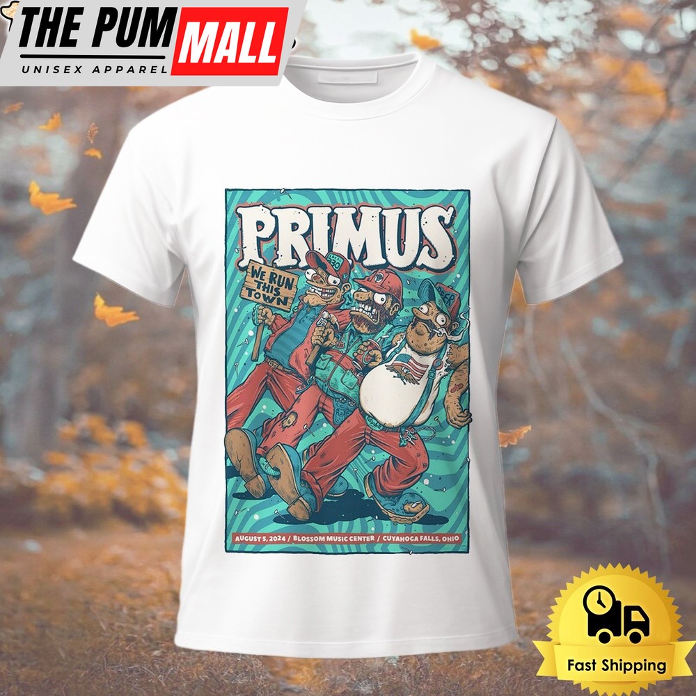 Primus Tour On August 5 2024 Blossom Music Center Cuyahoga Falls OH T Shirt
