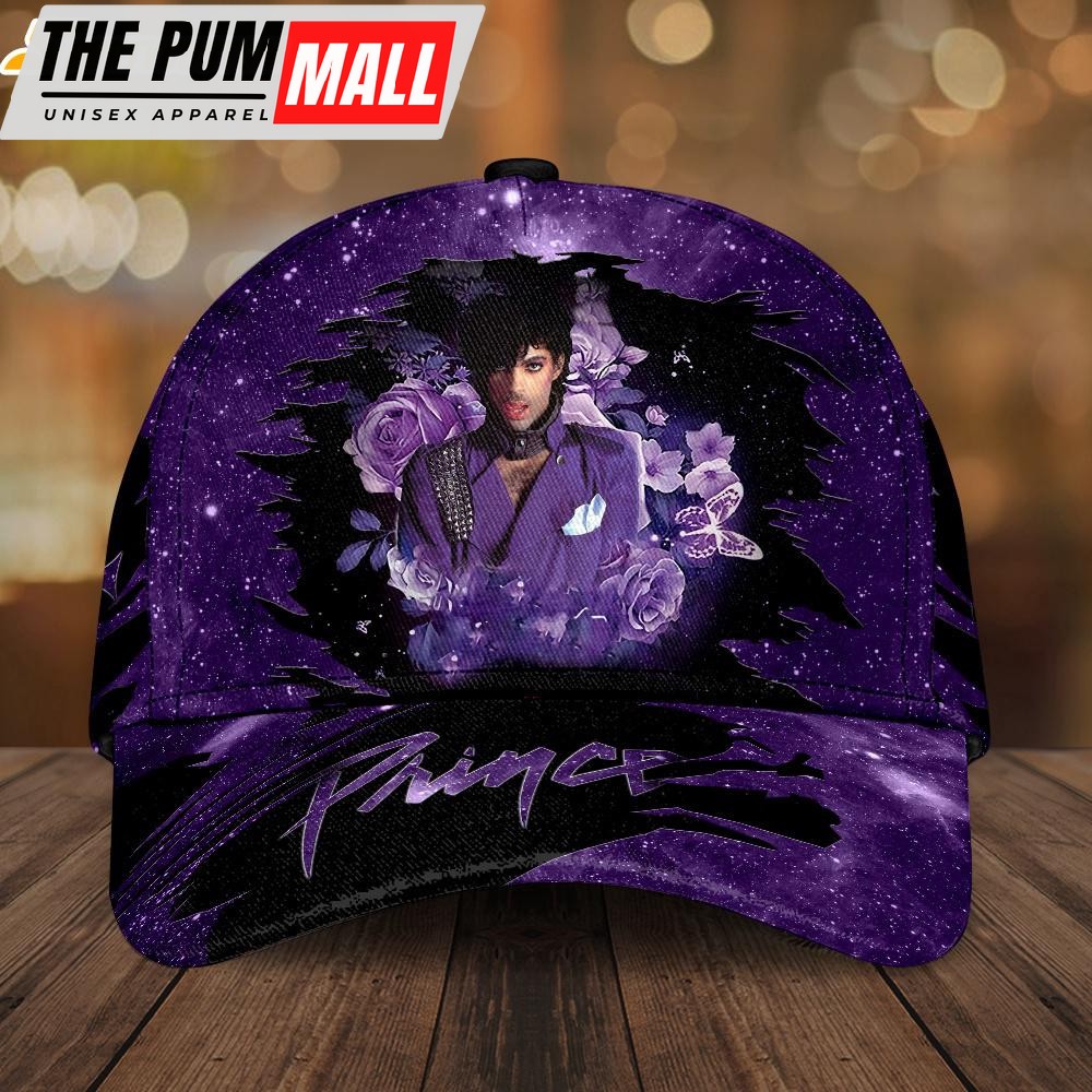 Prince Music Flowers Baseball Cap Print For Fans