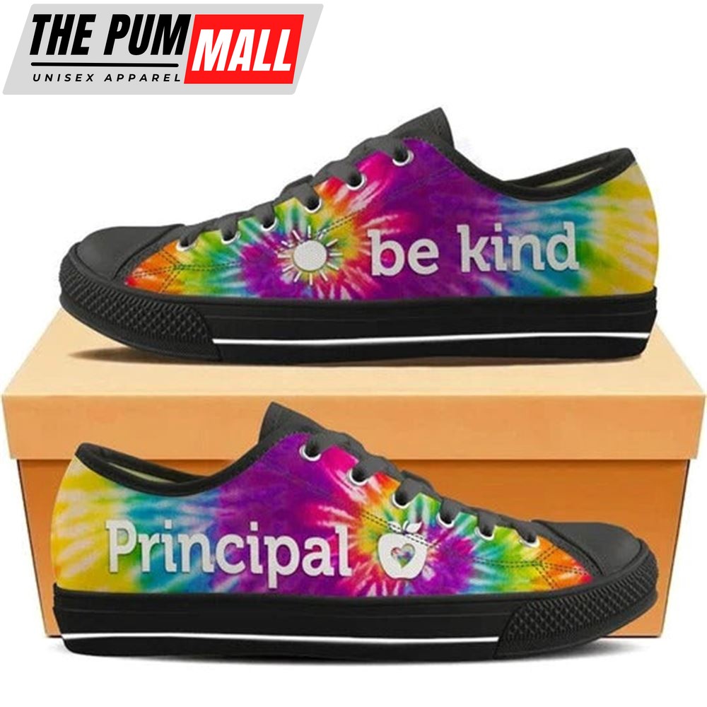 Principal Bekind Tie Dye Canvas Low Top Shoes – Low Top Shoes Mens, Women