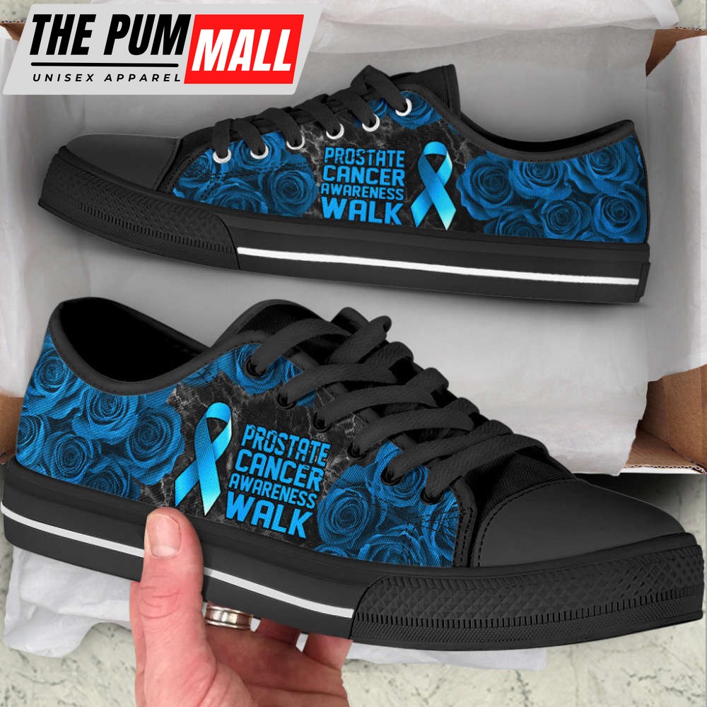Prostate Cancer Shoes Awareness Walk Low Top Shoes Canvas Shoes