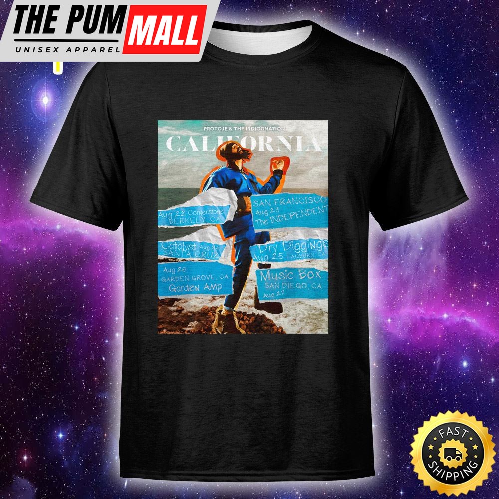 Protoje The Indiggnation – California Tour August 2025 Unisex T-Shirt