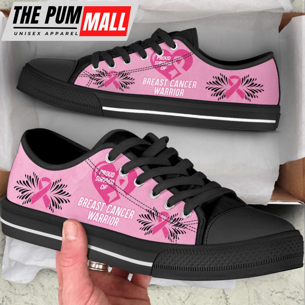 proud-survivor-of-breast-cancer-warrior-low-top-canvas-shoes-zlubxxzq Proud Survivor of Breast Cancer Warrior Low Top Canvas Shoes