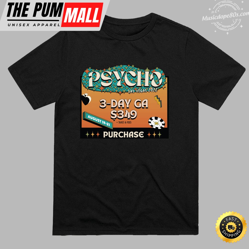 Psycho Las Vegas 2025 Black Tshirt