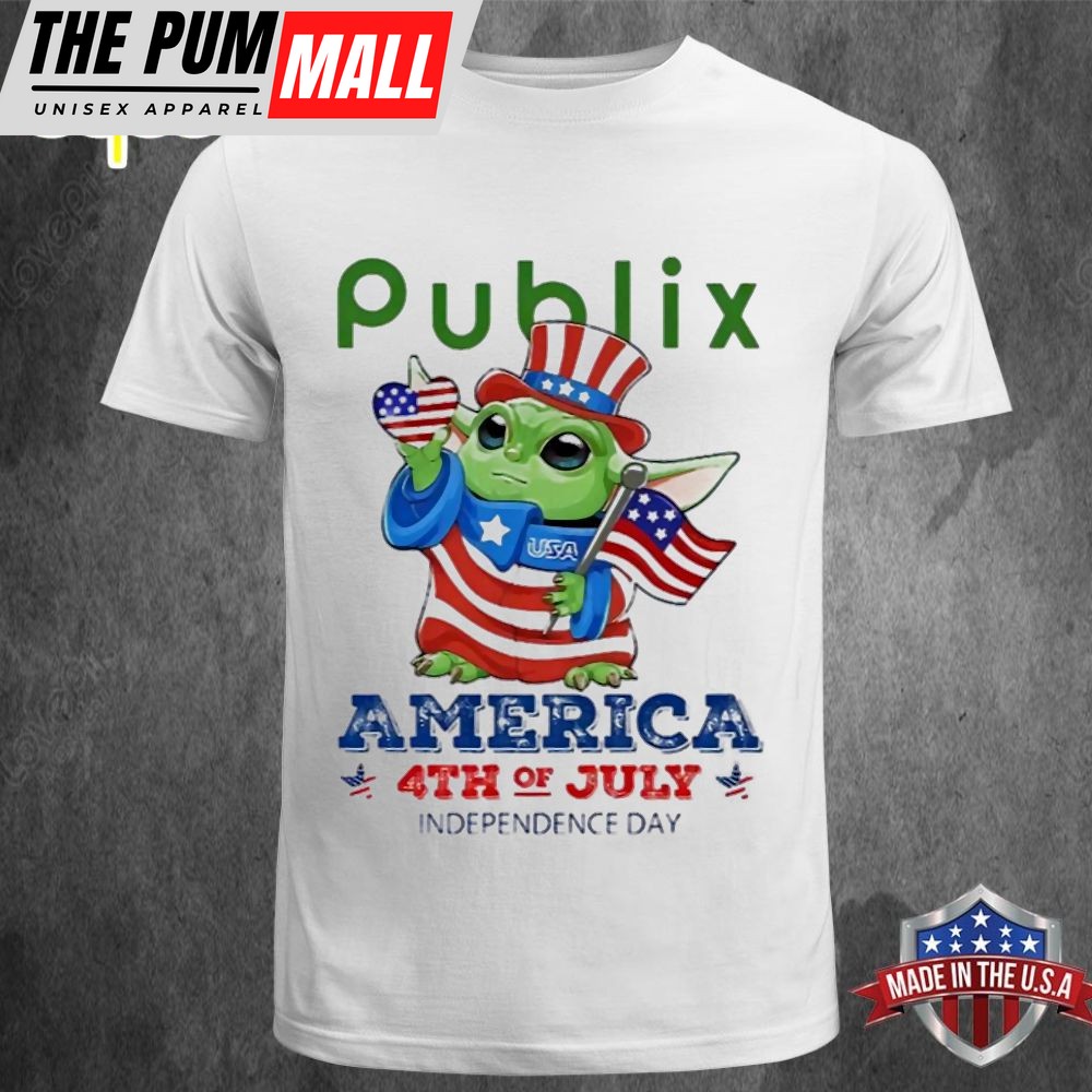 Publixs Baby Yoda America 4th Of July Independence Day 2025 T Shirt