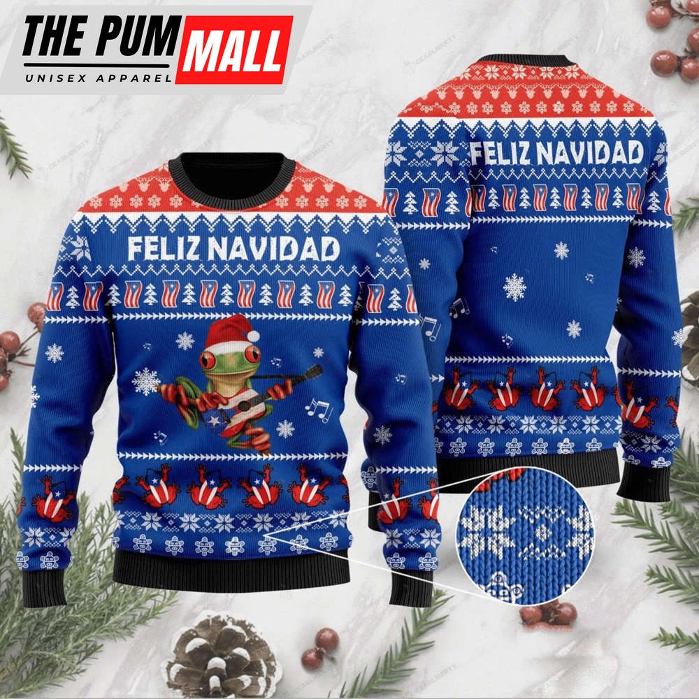 Puerto Rico Ugly Christmas Sweater, Christmas Sweatshirt Gift