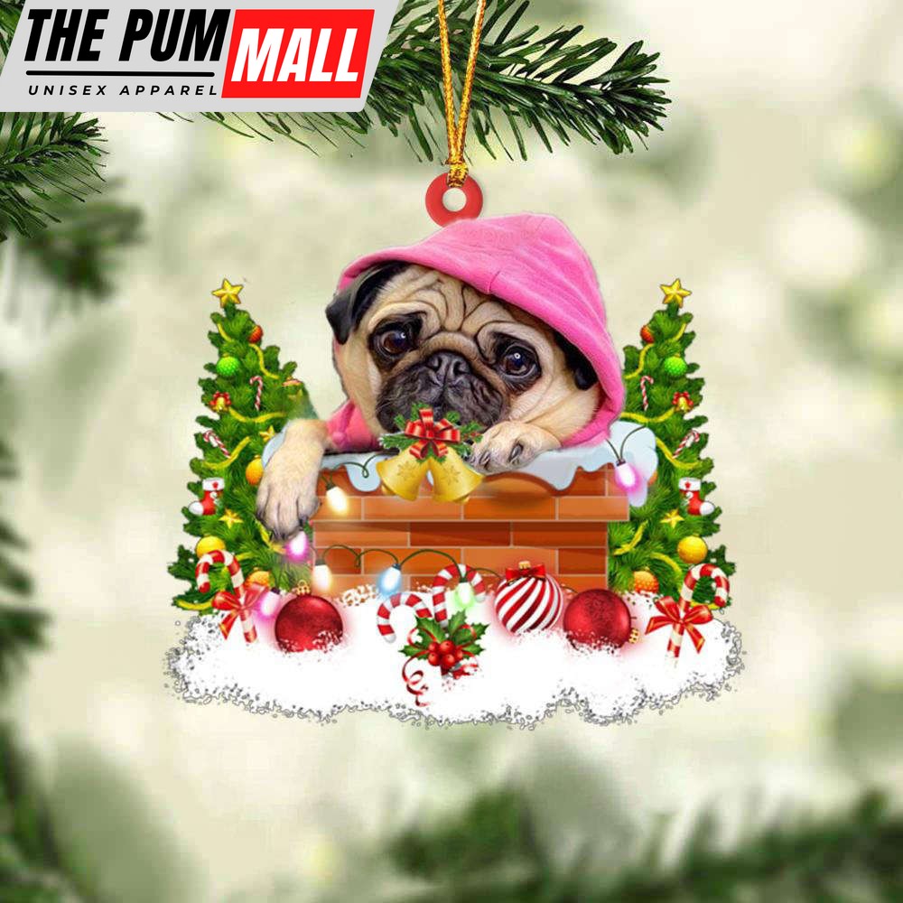 Pug And Christmas Ornament 2023 Christmas Tree Ornaments, Gift For Dog Lover Limited Edition