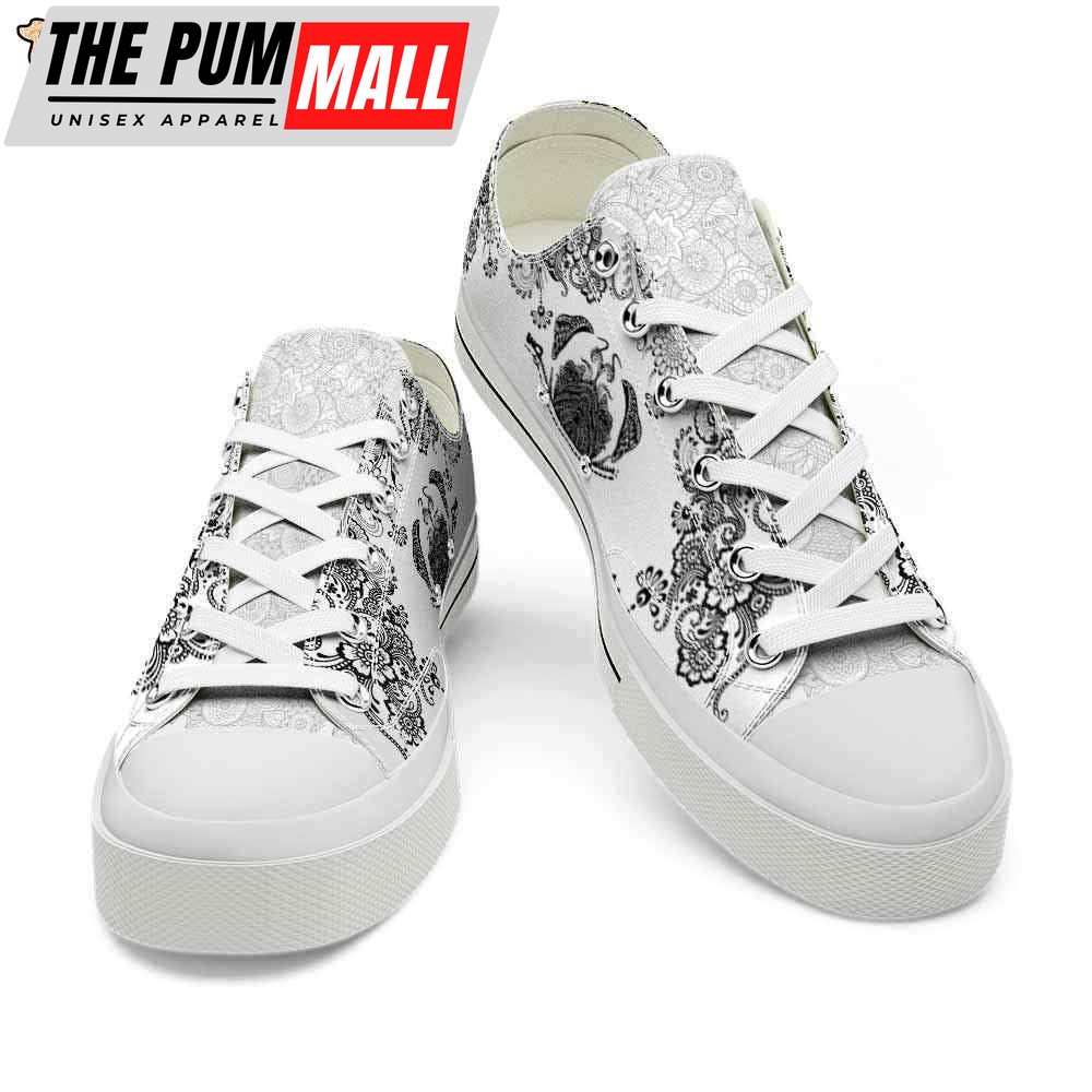pug-black-white-flowers-low-top-shoes-happy-international-dog-day-canvas-sneak-g6fdoh4k Pug Black White Flowers Low Top Shoes – Happy International Dog Day Canvas Sneaker – Owners Gift Dog Breeders