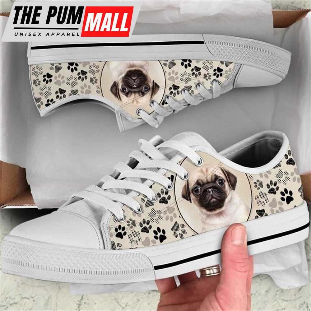 pug-dog-pattern-brown-canvas-low-top-shoes-low-top-shoes-mens-women-l7q8q3sz Pug Dog Pattern Brown Canvas Low Top Shoes – Low Top Shoes Mens, Women
