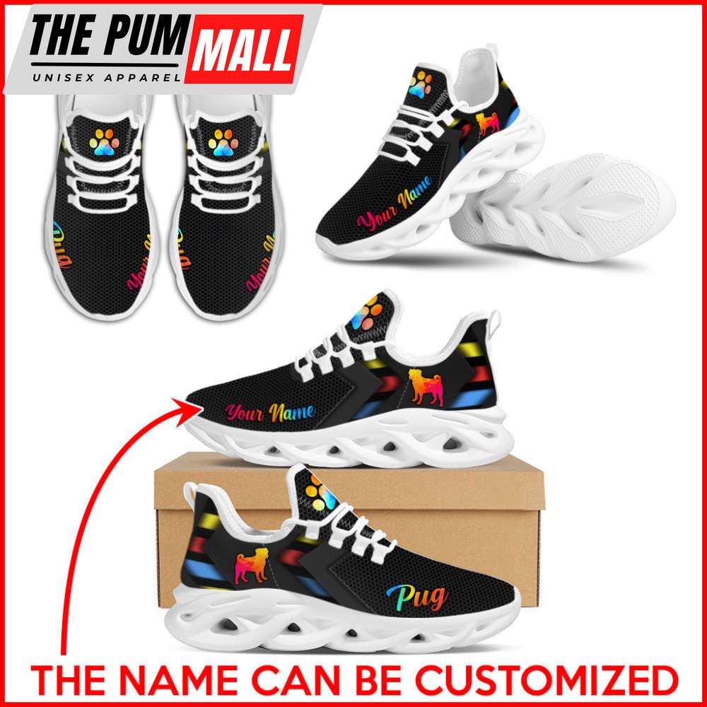 Pug Dog Simplify Style Flex Control Sneakers Custom Shoes For Men And Women