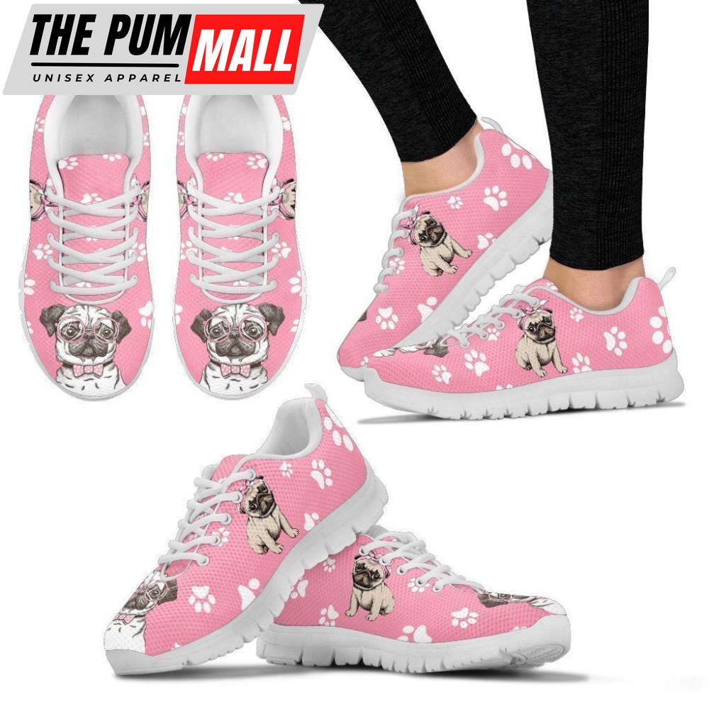 Pug Dog Women’s Sneakers Walking Running Lightweight Casual Shoes For Men And Women