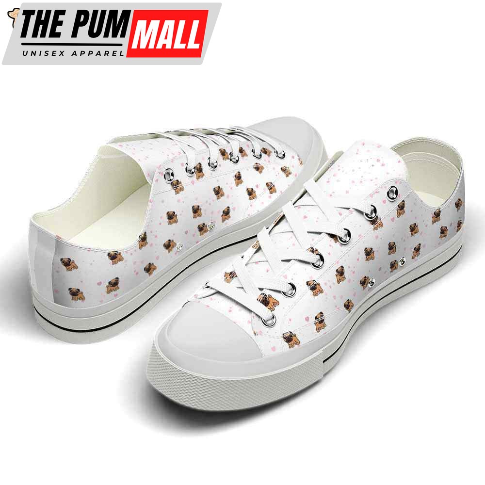 pug-hearts-pattern-low-top-shoes-happy-international-dog-day-canvas-sneaker-i12wc5gf Pug Hearts Pattern Low Top Shoes – Happy International Dog Day Canvas Sneaker – Owners Gift Dog Breeders